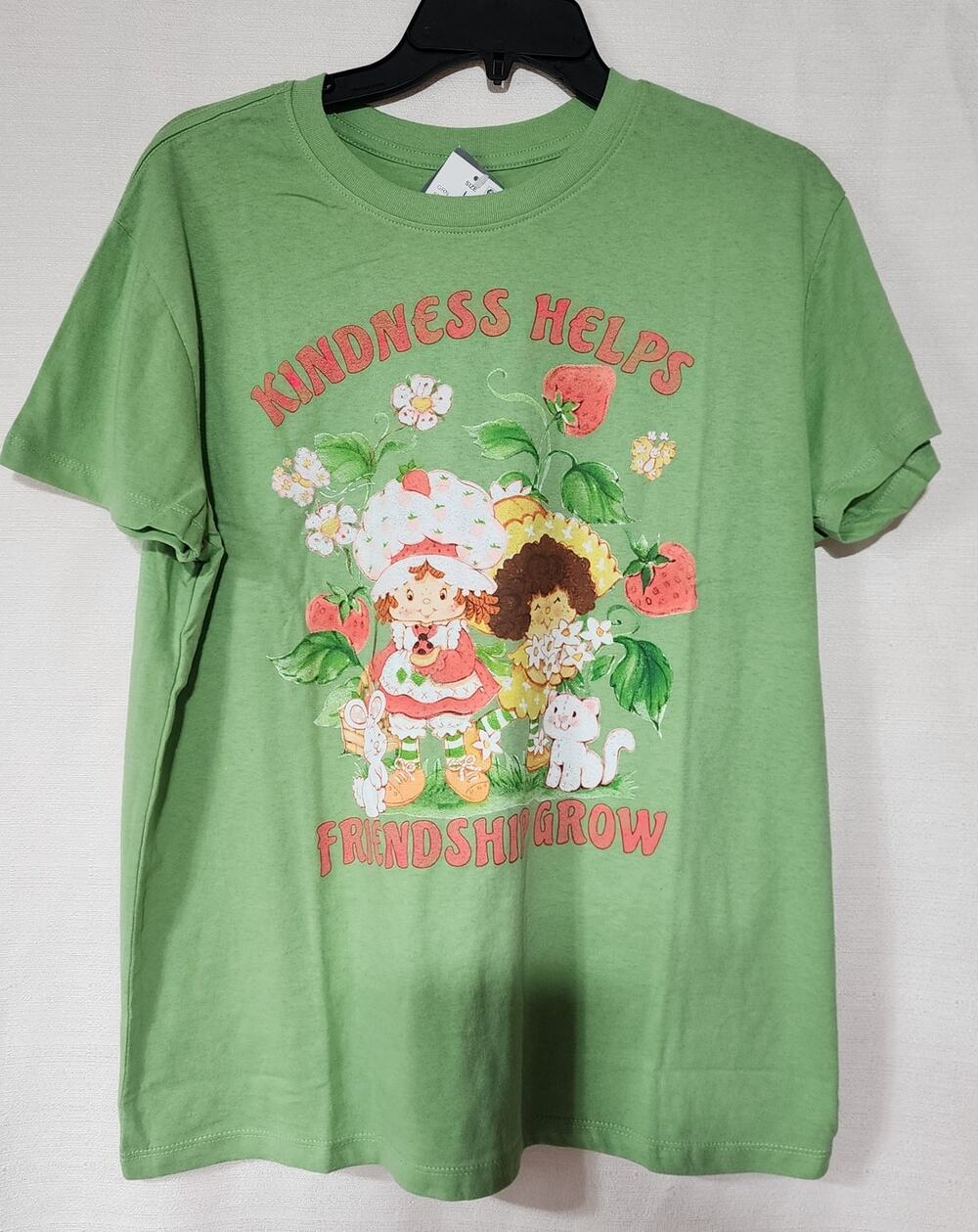 Strawberry shortcake '' Kindness helps friendship grow'' shirt women's Large